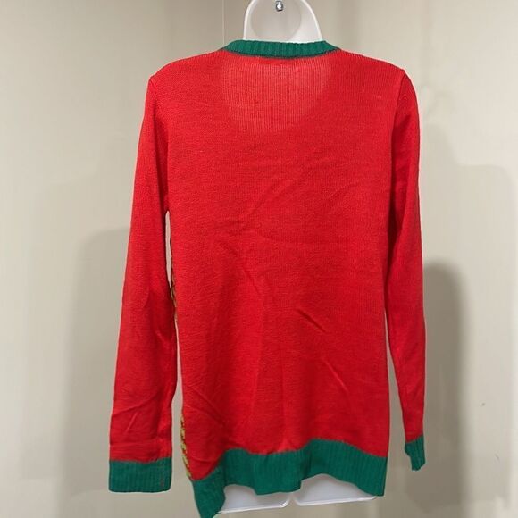 NWOT Love More Christmas Present Bow Sweater.  Size M medium 8/10 - Picture 5 of 9